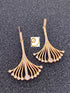 Gemma Matte Gold Dangler Earrings